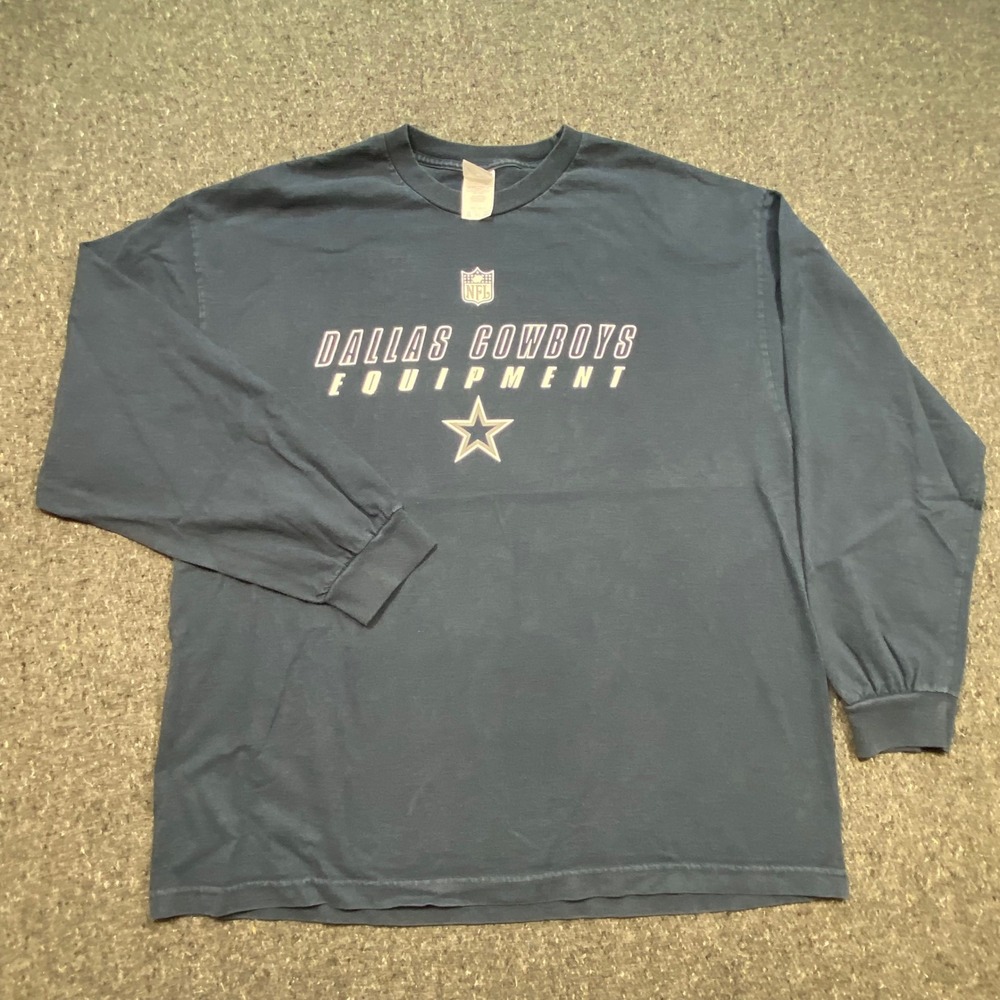NFL Dallas Cowboys TShirt Sz 2XL Mens Navy Blue Sporty Equipment‎ #1 Fan Graphic